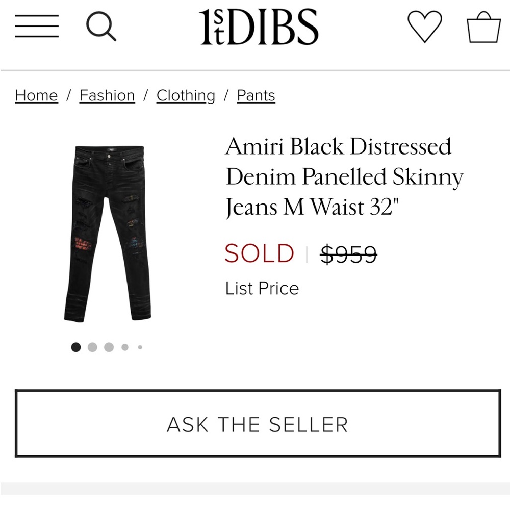 AMIRI Women's MX1 Jet Black Ripped Jeans